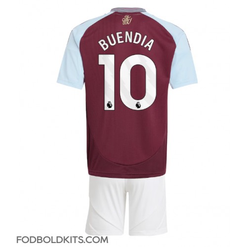 Aston Villa Emiliano Buendia #10 Hjemmebanesæt Børn 2024-25 Kortærmet (+ Korte bukser)